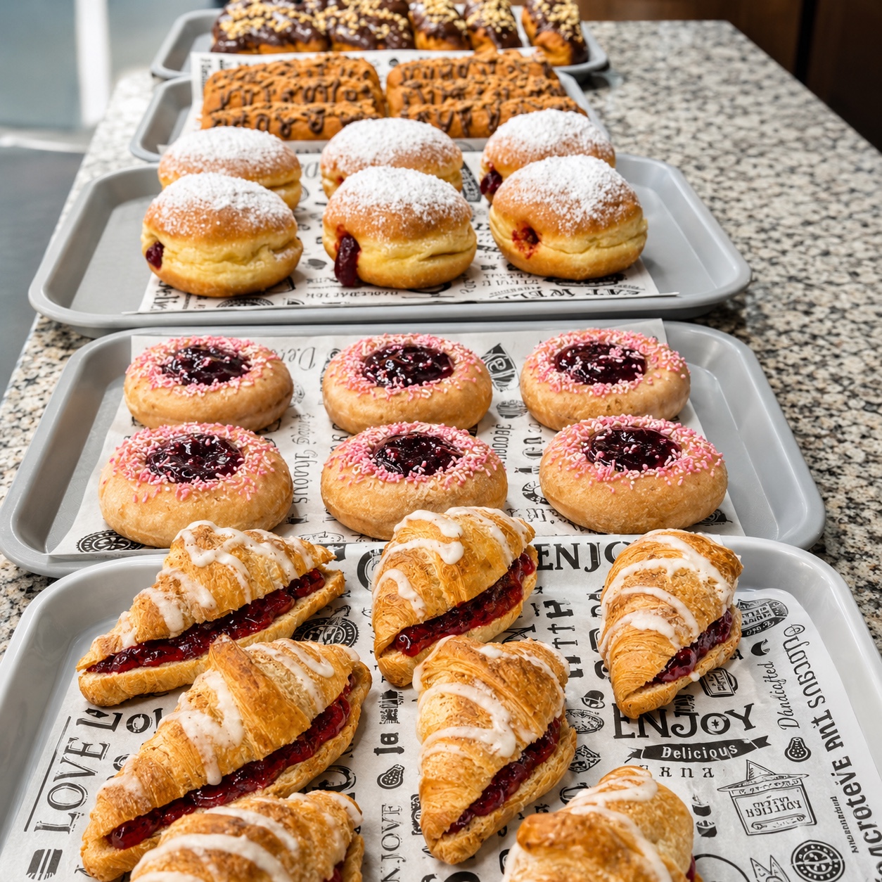 An assortment of pastries made at Sherry's