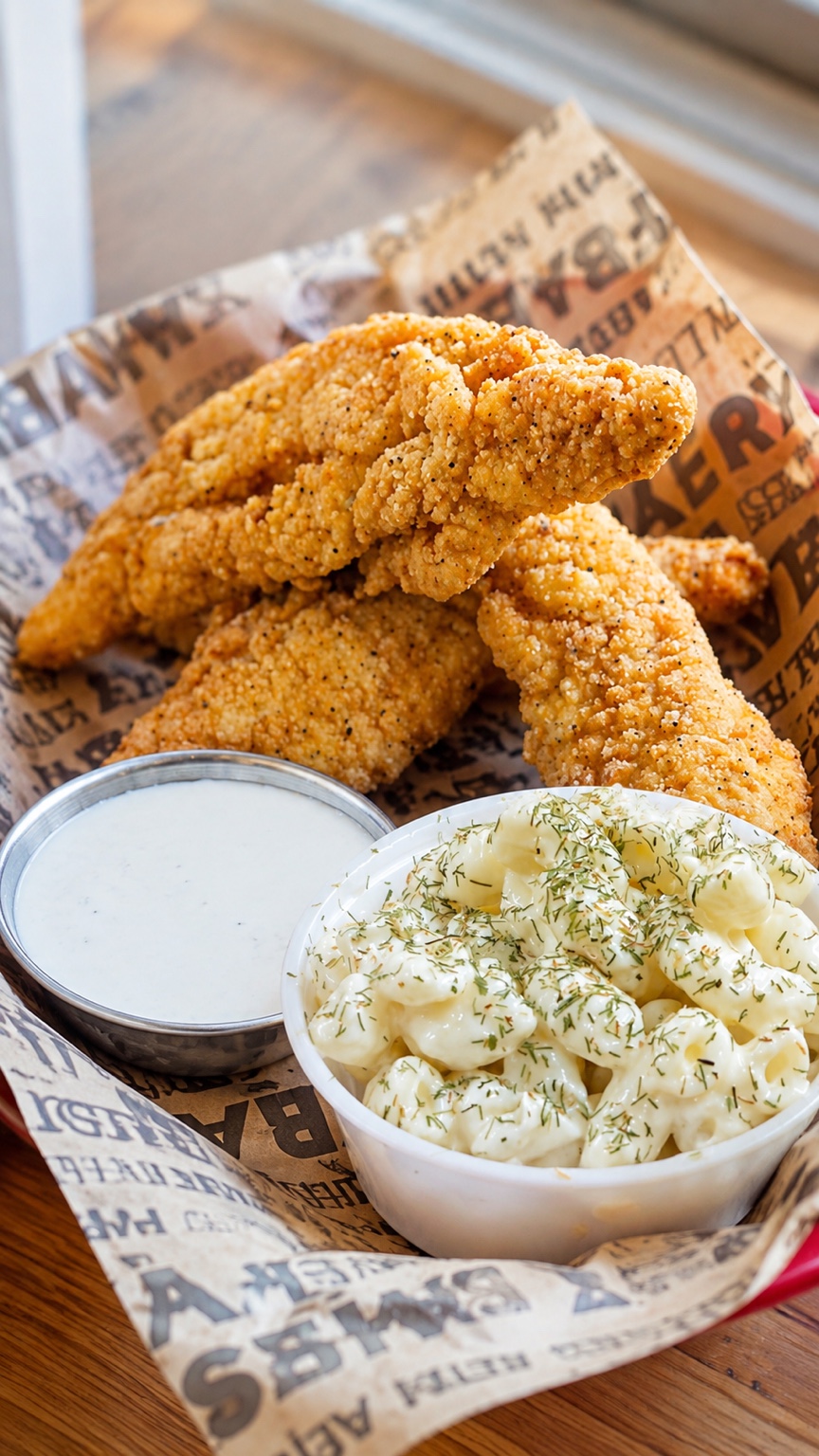 Chicken tenders with a fresh side