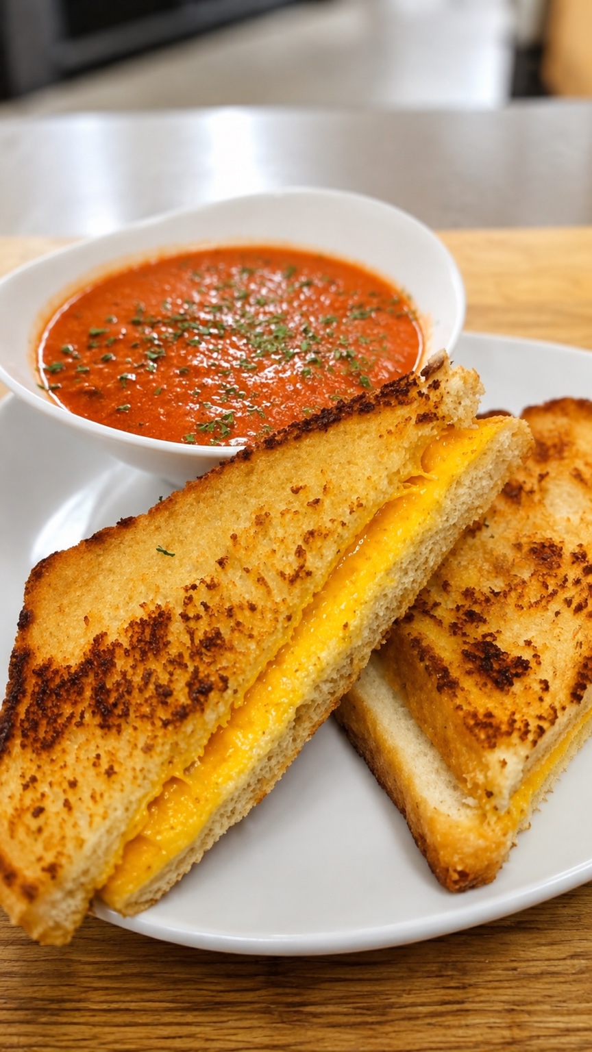 Grilled cheese with tomato soup